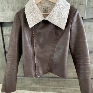 SW3 Bespoke Chocolate Brown Teddy Jacket with Cream Collar